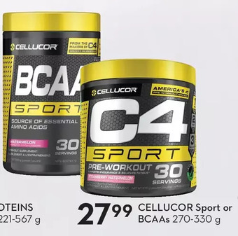 Sobeys Cellucor sport or bcaas offer
