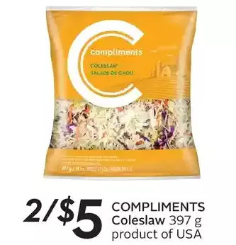 Sobeys Compliments coleslaw offer