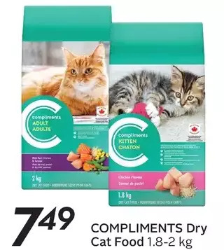 Sobeys Compliments dry cat food offer