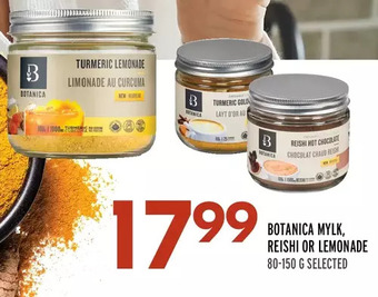 Sobeys Botanica mylk, reishi or lemonade offer