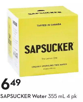 Sobeys Sapsucker water offer