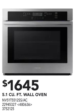 RONA 5.1 cu. ft. wall oven offer