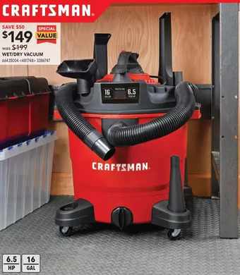 RONA Craftsman wet/dry vacuum offer
