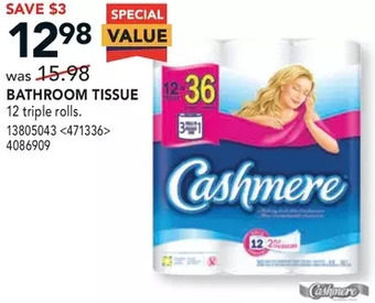 RONA Cashmere bathroom tissue offer