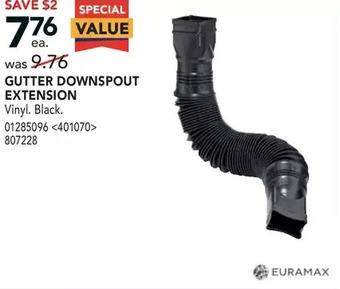 RONA Euramax gutter downspout extension offer