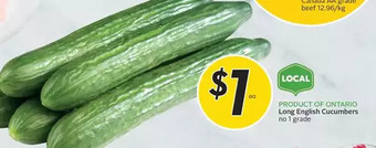 Sobeys Urban Fresh Long english cucumbers offer