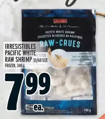 Metro Irresistibles pacific white raw shrimp offer