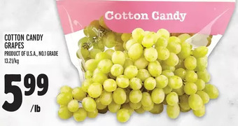 Metro Cotton candy grapes offer