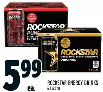 Metro Rockstar energy drinks offer