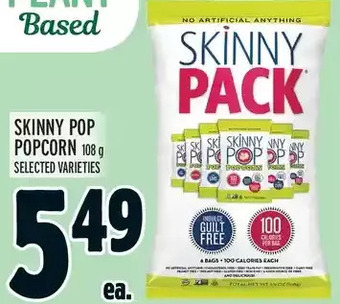 Metro Skinny pop popcorn offer