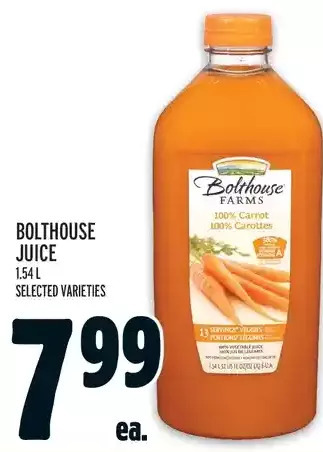 Metro Bolthouse juice offer