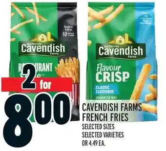 Metro Cavendish farms french fries offer