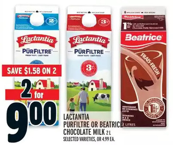 Metro Lactantia purfiltre or beatrice chocolate milk offer