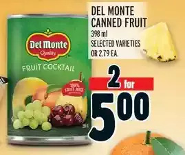 Metro Del monte canned fruit offer