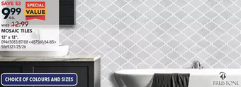 Lowe's Trustone mosaic tiles 12" x 12" offer