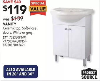 Lowe's Project source vanity offer