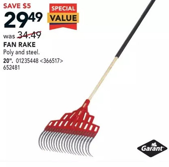 Lowe's Garant fan rake. 20" offer