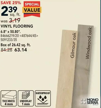 Lowe's Vinyl flooring offer