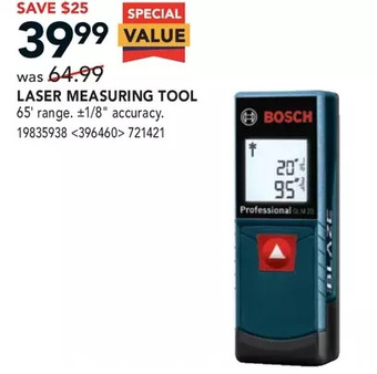 Lowe's Bosch laser measuring tool offer
