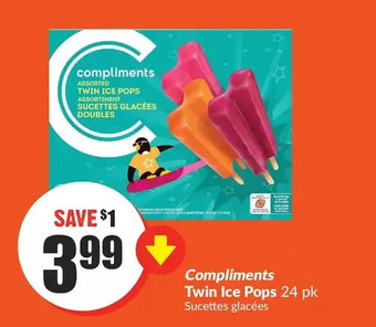 FreshCo Compliments twin ice pops offer
