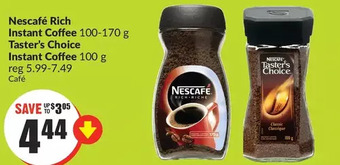 FreshCo Nescafé rich instant coffee, or taster's choice instant coffee offer