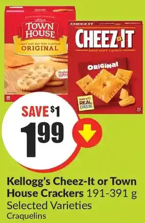 FreshCo Kellogg's cheez-it or town house crackers offer