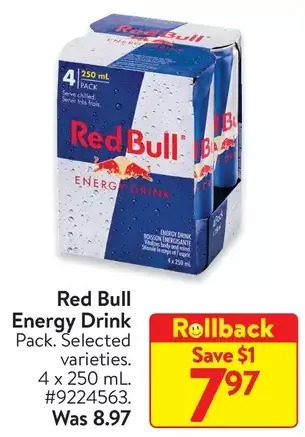 Walmart Red bull energy drink offer
