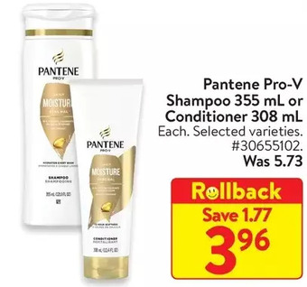 Walmart Pantene pro-v shampoo or conditioner offer