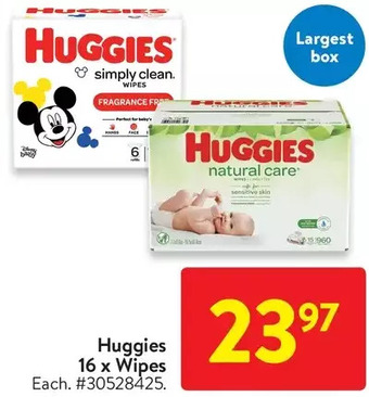 Walmart Huggies 16x wipes offer