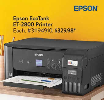 Walmart Epson ecotank et-2800 printer offer