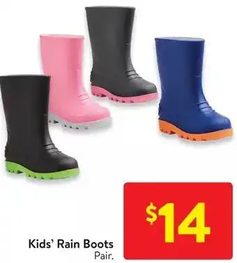 Walmart Kids' rain boots offer