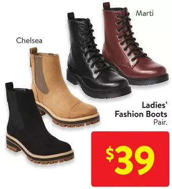 Walmart Ladies' fashion boots offer