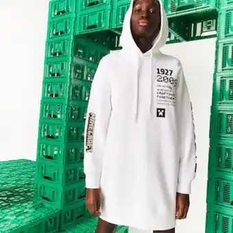 Women's lacoste l!ve x minecraft organic fleece hoodie dress