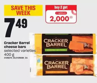 Loblaws Cracker barrel cheese bars offer