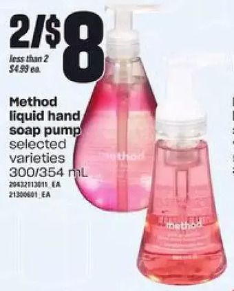 Loblaws Method liquid hand soap pump offer