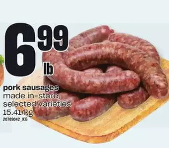 Loblaws Pork sausages offer