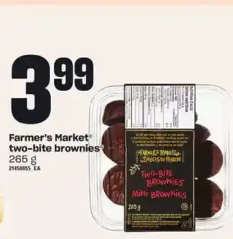 Loblaws Farmer's market two-bite brownies offer