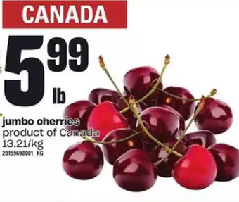 Loblaws Jumbo cherries offer