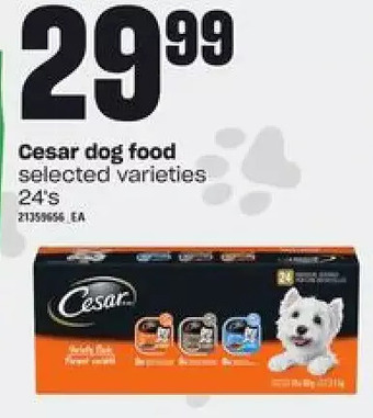 Loblaws Cesar dog food offer