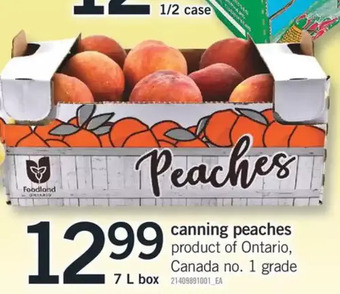 Fortinos Canning peaches offer