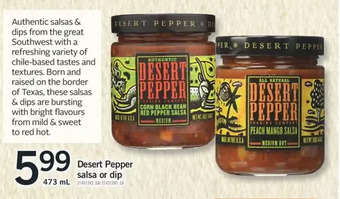 Fortinos Desert pepper salsa or dip offer