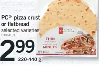 Fortinos Pc pizza crust or flatbread offer