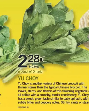 Fortinos Yu choy offer