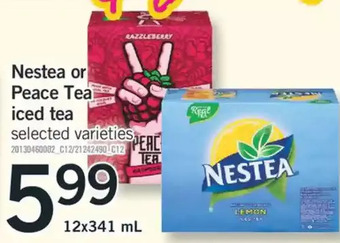 Fortinos Nestea or peace tea iced tea offer