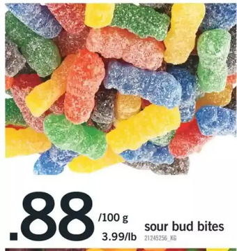 Fortinos Sour bud bites offer