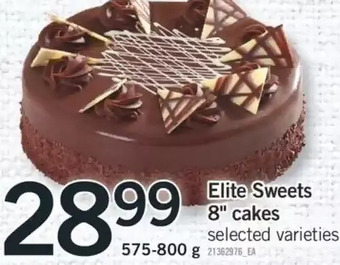 Fortinos Elite sweets 8" cakes offer