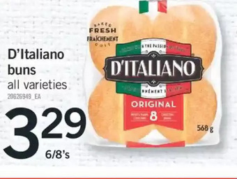 Fortinos D'italiano buns offer