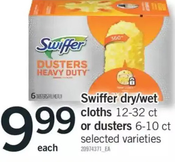 Fortinos Swiffer dry/wet cloths or dusters offer