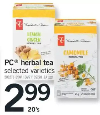 Fortinos Pc herbal tea offer