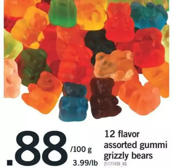 Fortinos 12 flavor assorted gummi grizzly bears offer